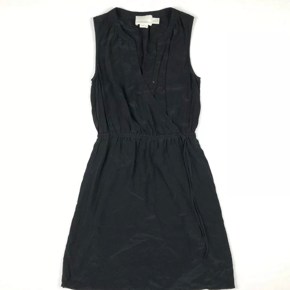 Cynthia Rowley Women's 100% Silk Black Shift Dress
